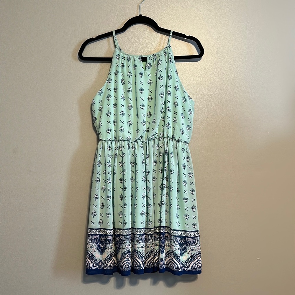 Francesca’s blue rain size medium blue mini dress